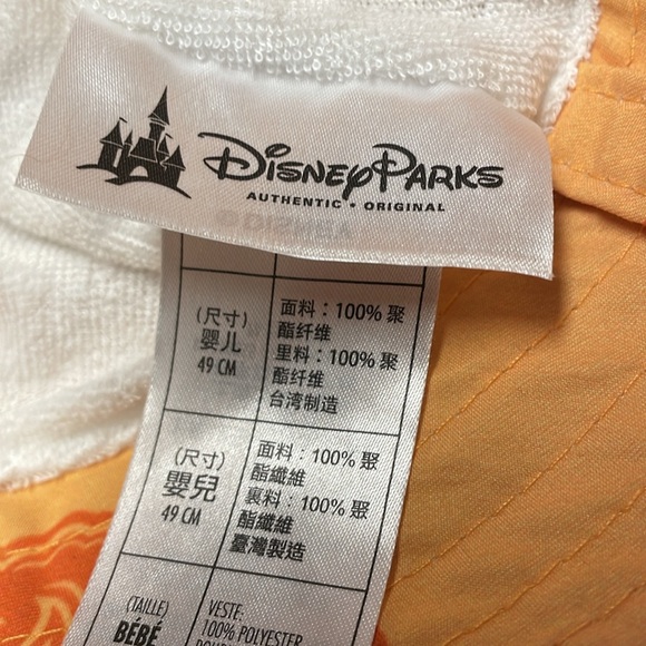 New Disney Parks Beach Sun Hat Infant Size ~ Mickey Mouse Yellow ~ Just Chillin' - Picture 3 of 15